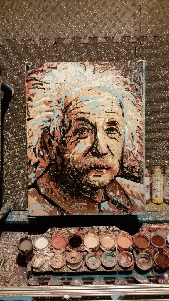 Painting of Orren Jack Turner's Einstein Portrait