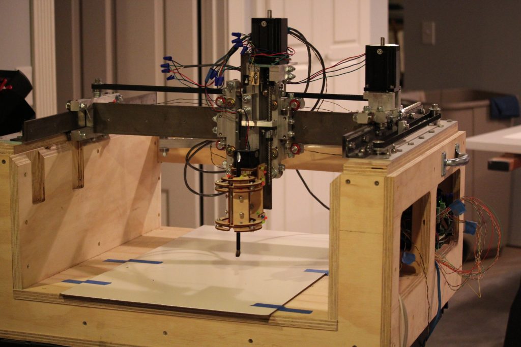 Open Source - process, code, and artist tool chucks – Mounted swivel axis artist tool chuck