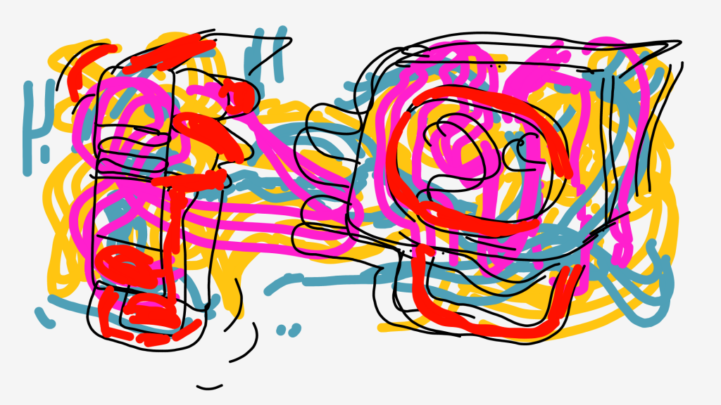 Slightly glad (drawn by Peter, a human, on touch screen)