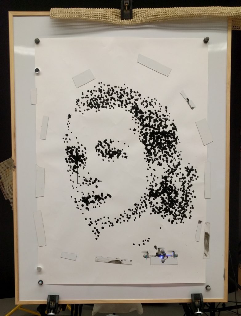 Stippled Grace Kelly – Print in progress