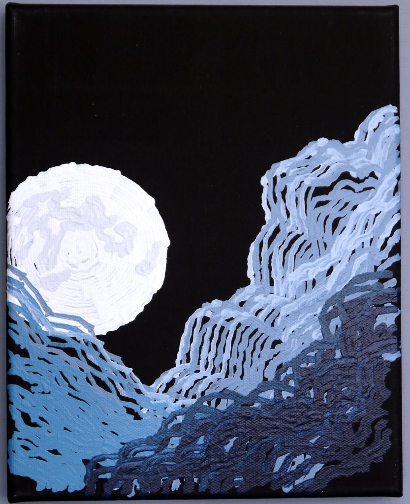 Moonrise over clouds – Swoopy moonrise